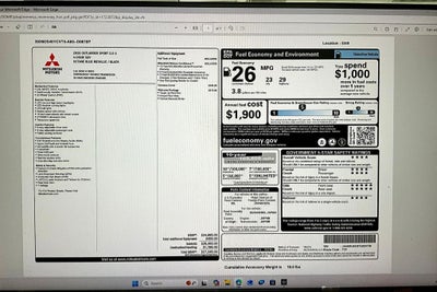 2026 Mitsubishi Outlander Sport 2.0 S