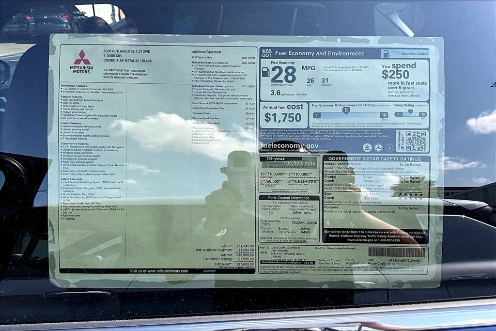 2026 Mitsubishi Outlander SE